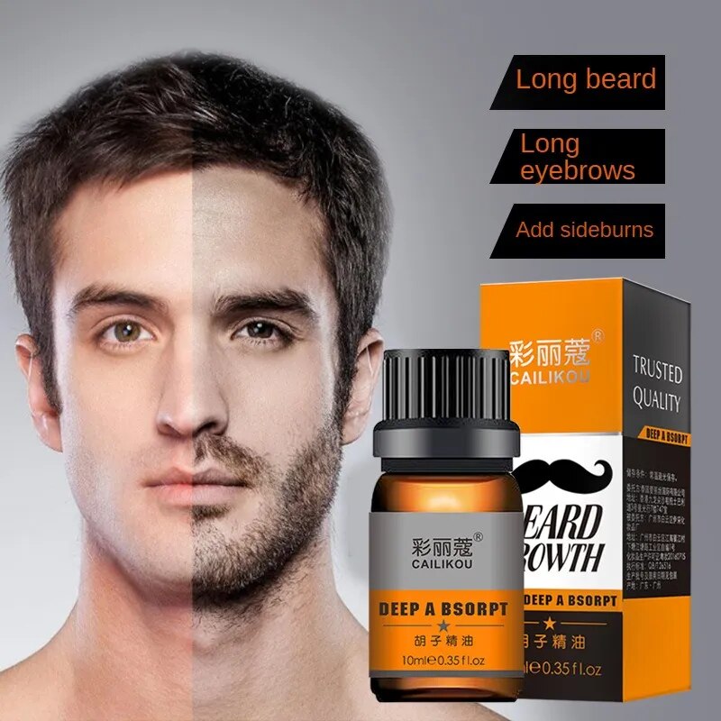 Óleo de barba natural masculino | Crescimento de pelo na barba| Crescimento rápido do cabelo