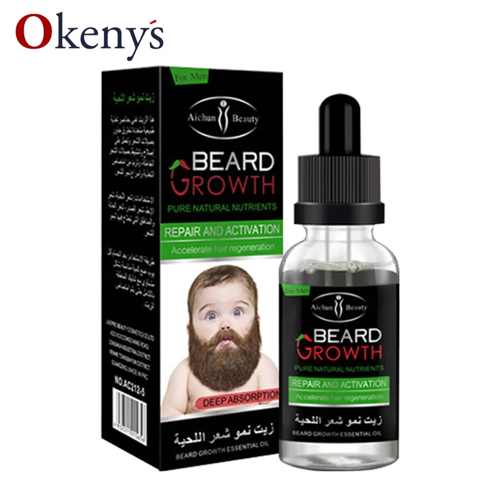 Óleo de barba orgânico natural masculino